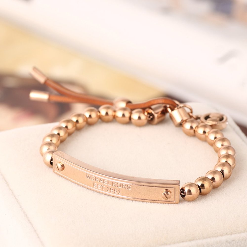 Michael Kors Beaded Leather Cord Bracelet